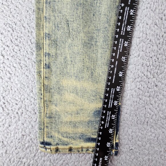 mnml Jeans Mens 31 Blue X146 Stretch Denim Distressed Slim Fit - Picture 11 of 16